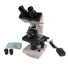 Microscópio Biológico Binocular com Ampliação de 40x até 1600x (opcional até 2000X), Iluminação LED - TIM-24