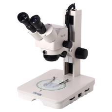 Microscópio Estereoscópico Binocular, Zoom 1X ~ 4X, Aumento 10X ~ 160X e  Iluminação Transmitida e Refletida LED. - TIM-2B